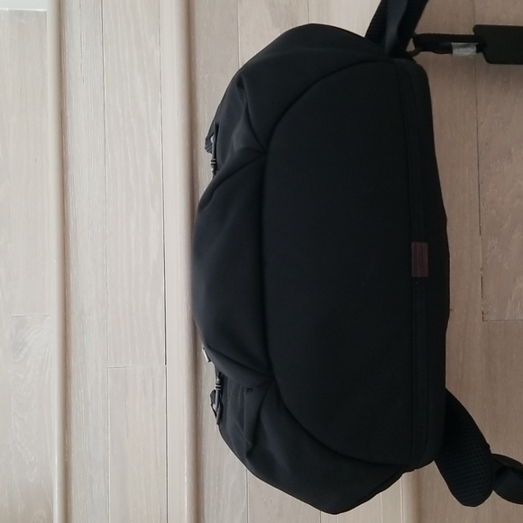 Unisex Tumi Alpha Bravo Knox Backpack in Black & Brown Leather Trim